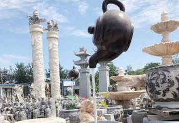 彩繪天壺雕塑 景觀流水雕塑 街頭懸空雕塑