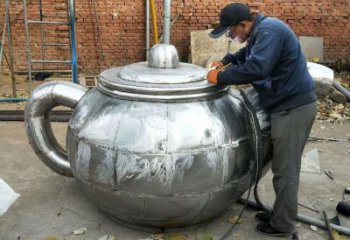 鍛造天壺雕塑 景觀流水雕塑 戶外懸空雕塑