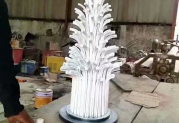 房地產(chǎn)雪花雕塑 現(xiàn)代窗花雕塑 幾何雕塑