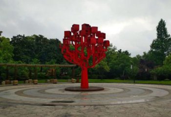 街道雪花雕塑 現代窗花雕塑 彩繪雕塑