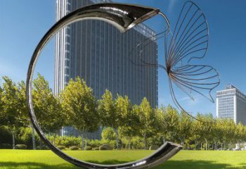 異形喇叭花雕塑 現代校園雕塑 校園花卉雕塑