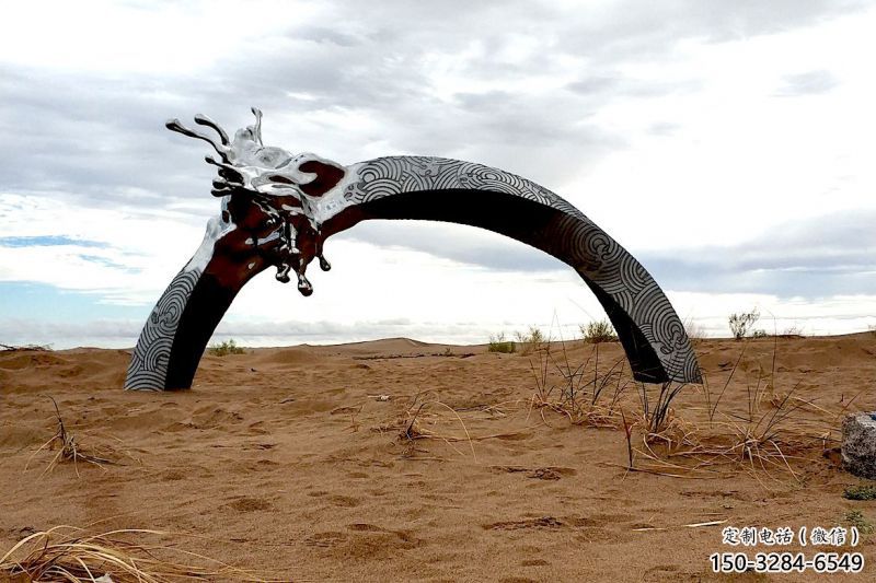 彩虹拱門(mén)雕塑，地標(biāo)景觀雕塑，不銹鋼彩虹拱門(mén)雕塑