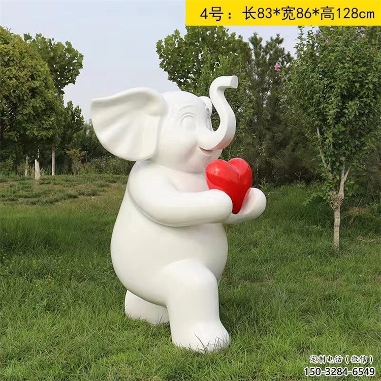 大象雕塑，街景小品，藝術(shù)玻璃鋼大象雕塑生產(chǎn)