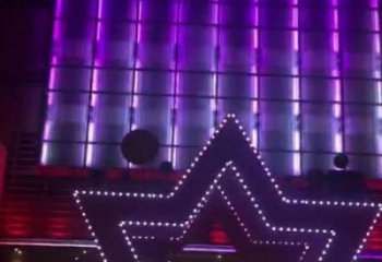 五角星大門雕塑，燈光五角星門套雕塑制作