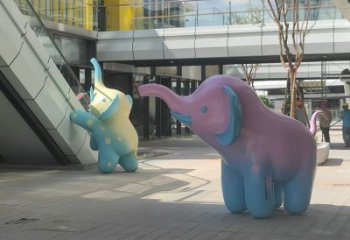 彩繪大象雕塑生產(chǎn)，景區(qū)案例，景觀大象雕塑優(yōu)選