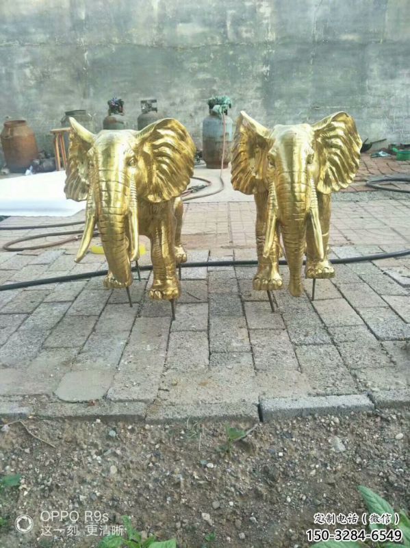 中式大象雕塑定價，街頭雕塑，黃銅大象雕塑制作
