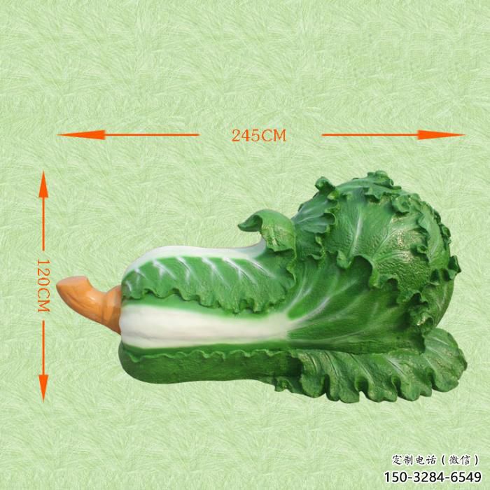 果籃雕塑定價，地標(biāo)擺件，烤漆白菜果籃雕塑精選