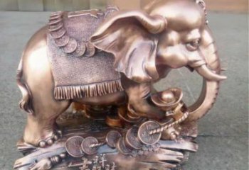 標志大象雕塑精選，歐式風格，紅銅大象雕塑指用