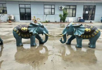 彩繪大象雕塑專供，景觀雕塑，彩繪大象雕塑供應