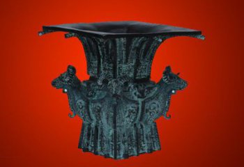 黃銅鑄造四羊方尊雕塑