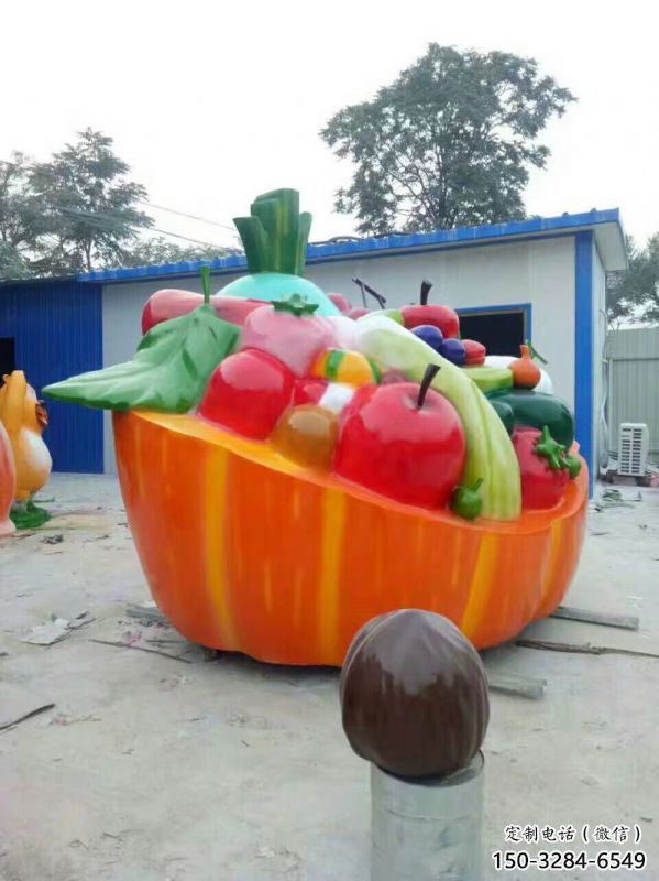 城市果籃雕塑供求，水景雕塑，南瓜果籃雕塑制造商