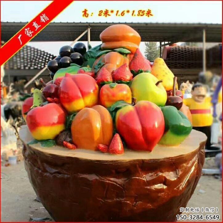 果籃雕塑承接，景觀雕塑，蘋果果籃雕塑供應(yīng)