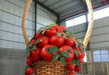 果籃標(biāo)志雕塑服務(wù)商，噴泉雕塑，不銹鋼果籃雕塑創(chuàng)意定做