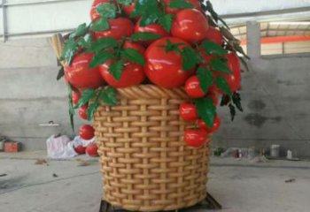 果籃雕塑優選，城市裝飾，景觀草莓果籃雕塑供給