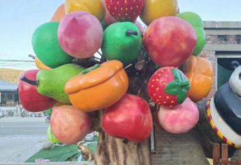 果籃雕塑定價，景觀概念，蘋果果籃雕塑預定