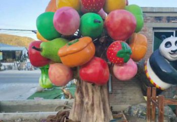 果籃雕塑選定，景觀雕塑，蘋果果籃雕塑生產(chǎn)商