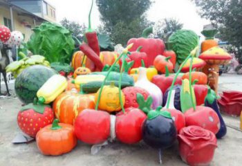 果籃雕塑供求，露天雕塑，廣場蔬菜果籃雕塑制作