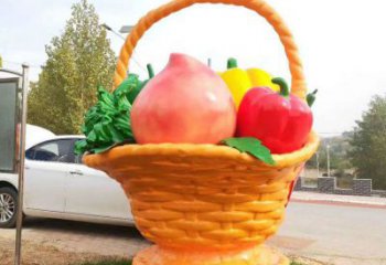 果籃雕塑制作優選，戶外雕塑，軟裝水果果籃雕塑優選