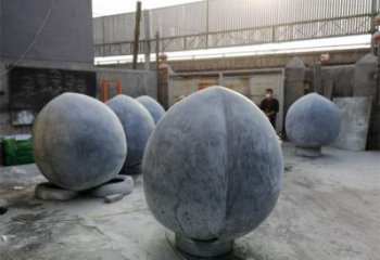 桃子景觀雕塑常用，酒店擺件，桃子果籃雕塑觀賞型