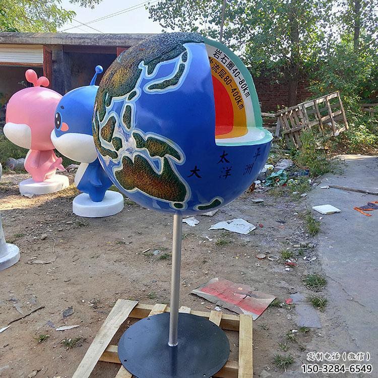 地球雕塑展品，街頭雕塑，不銹鋼地球雕塑供需