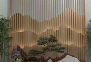 美陳裝飾景墻雕塑，背景墻美陳雕塑