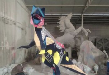 不銹鋼恐龍雕塑定價(jià)，街頭雕塑，烤漆恐龍雕塑廠家