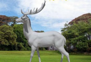 梅花鹿雕塑生產，動物雕塑，玻璃鋼梅花鹿雕塑定制