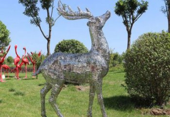 景區梅花鹿雕塑供給，景觀雕塑，鏤空梅花鹿雕塑供求