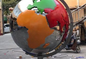 地球雕塑生產(chǎn)，鋼管組合，不銹鋼地球雕塑生產(chǎn)廠家