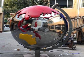 地球雕塑生產(chǎn)，城區(qū)小品，不銹鋼地球雕塑標準廠家