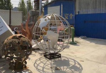 地球儀雕塑供應，城區小品，鏡面地球儀雕塑制造商