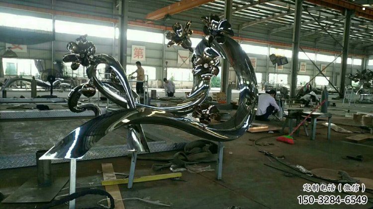 梧桐花雕塑制作廠家，城市裝飾，鏡面梧桐花雕塑標(biāo)準(zhǔn)