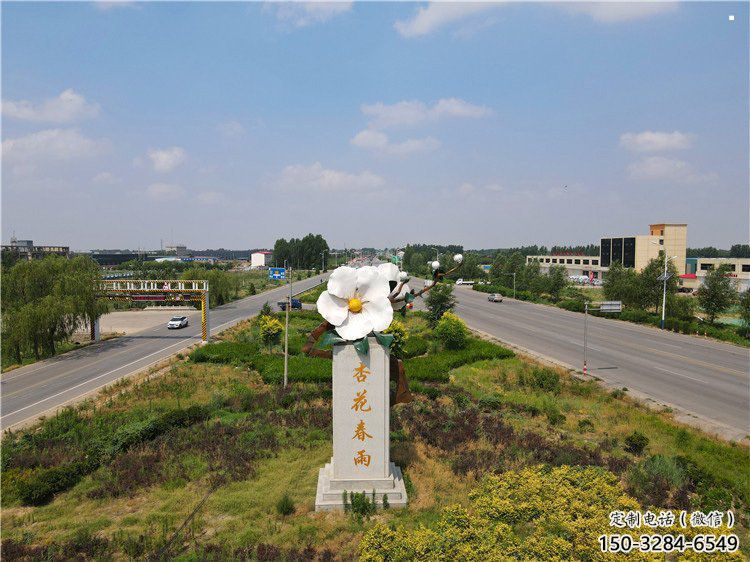 杏花雕塑常用，景觀概念，不銹鋼杏花雕塑廠家