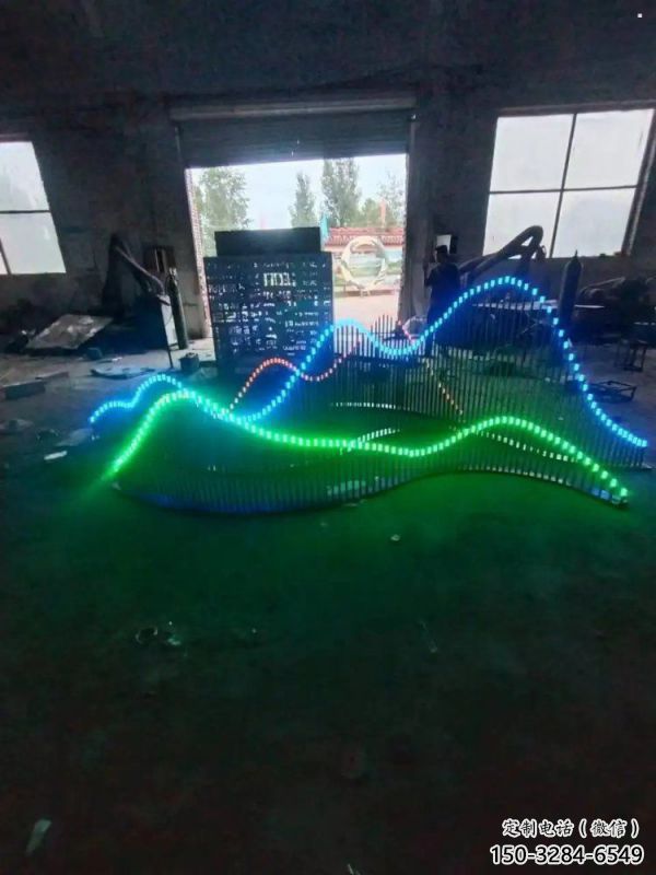 公園假山雕塑，噴砂發光雕塑，鍛造工藝