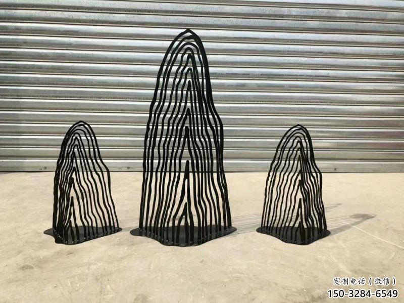 操場(chǎng)假山雕塑，鏤空景觀雕塑，噴砂制造