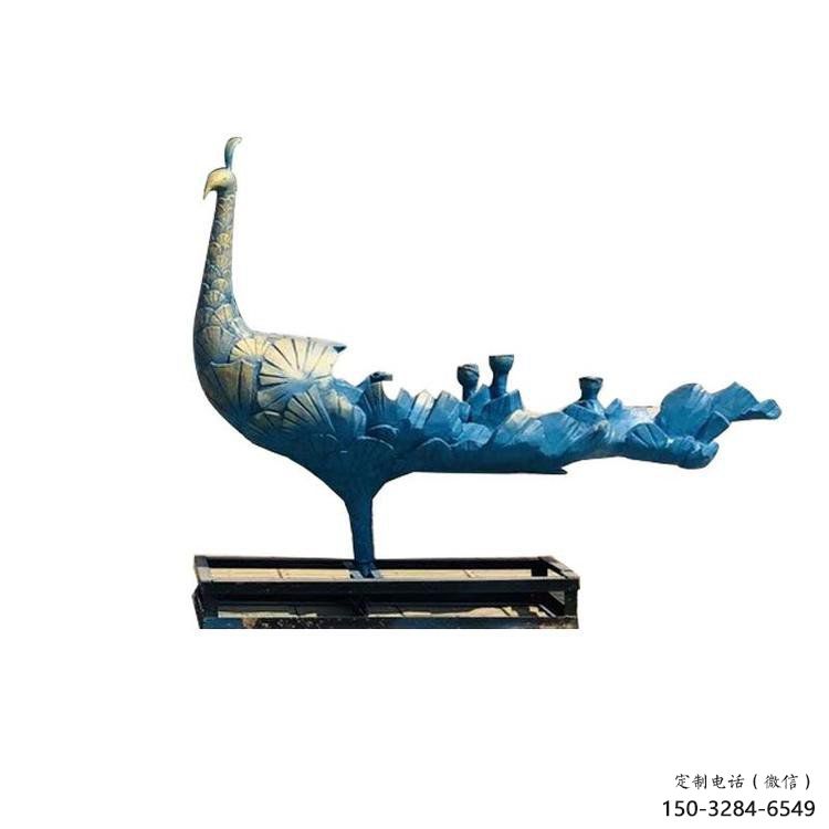 彩繪孔雀雕塑供求，景區案例，景觀仿古孔雀雕塑精選?