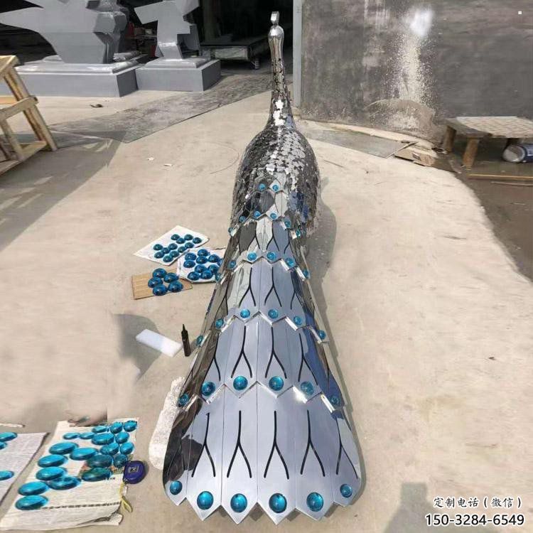 孔雀雕塑優選，陸地擺件，不銹鋼孔雀雕塑廠家供給