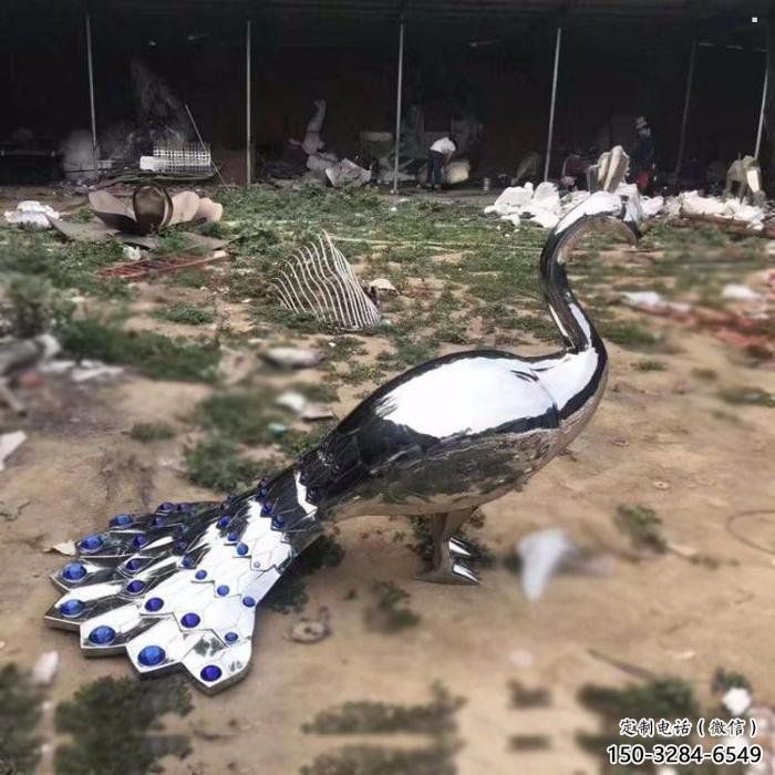 小孔雀雕塑訂做，景觀雕塑，不銹鋼孔雀雕塑制造廠家