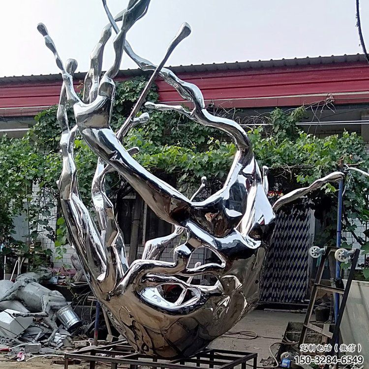 波浪雕塑提供，美陳雕塑，不銹鋼波浪雕塑承接