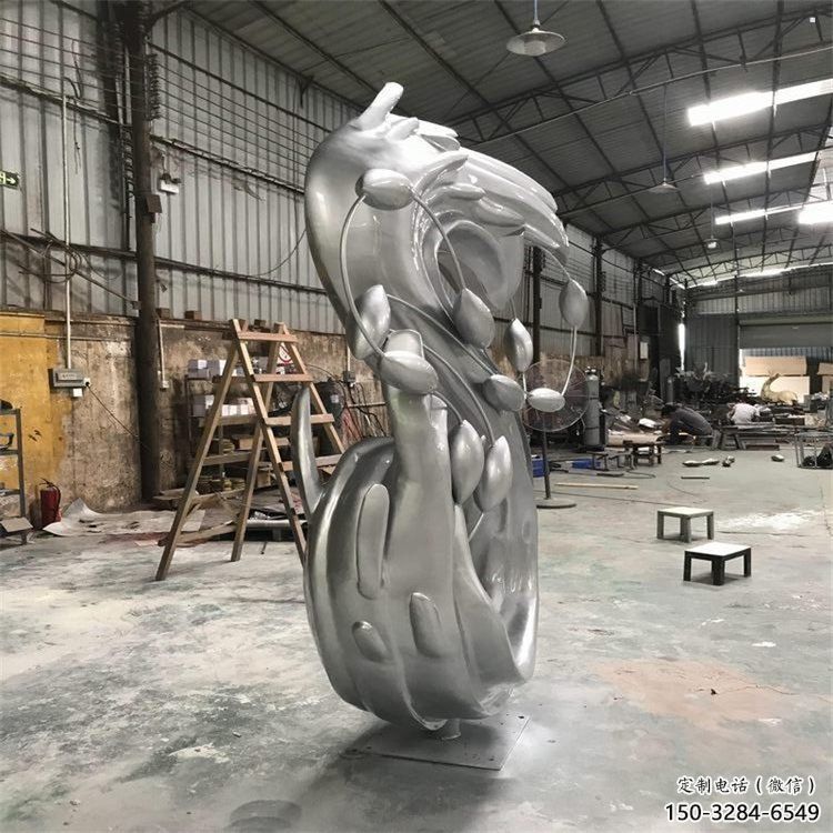 農(nóng)村海浪雕塑，鏤空景觀雕塑，抽象效果