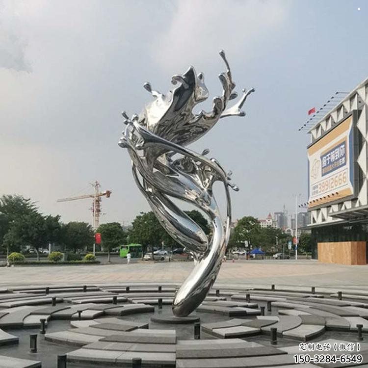 步行街浪花雕塑