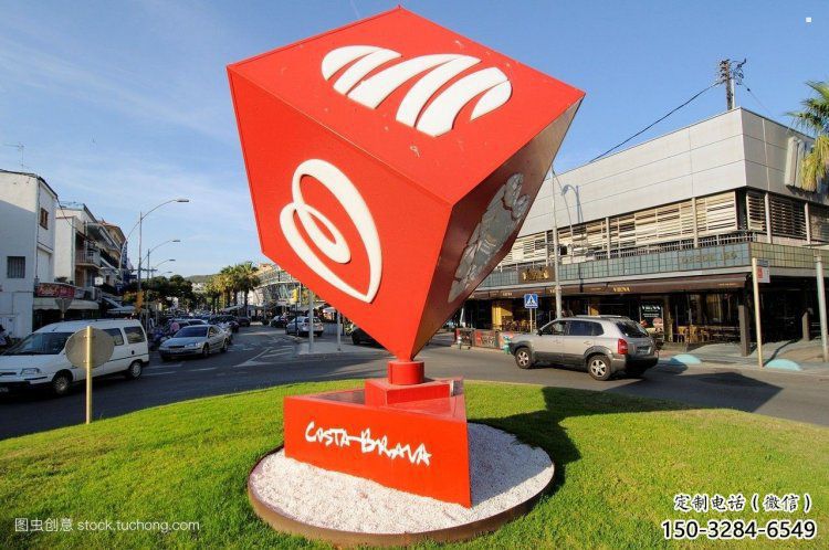 現代正方體雕塑承接，歐式風格，不銹鋼正方體雕塑精選