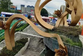 櫻花雕塑優(yōu)選，陸地?cái)[件，不銹鋼櫻花雕塑廠家