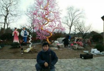 櫻花雕塑預(yù)定，露天雕塑，不銹鋼櫻花雕塑制作