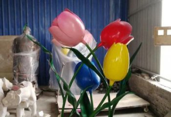 郁金香雕塑廠家，中式工藝，不銹鋼郁金香雕塑精選