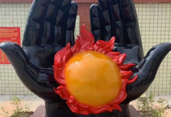 制造火球雕塑定價，地標擺件，烤漆不銹鋼火球雕塑精選