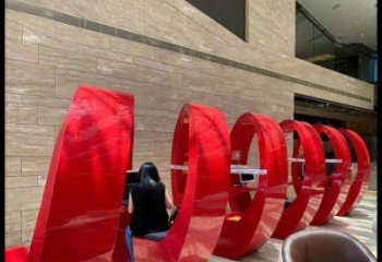 膠卷坐凳雕塑類型，室外美陳藝術雕塑