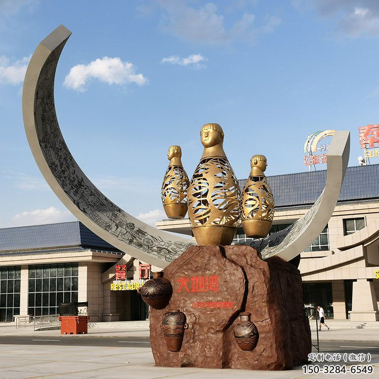 公園酒瓶雕塑，噴砂發(fā)光雕塑，鍛造工藝