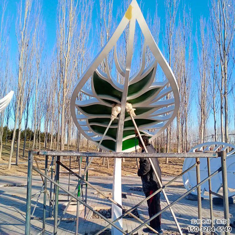 仿真樹葉雕塑制造商，美陳雕塑，彩繪仿真樹葉雕塑訂做