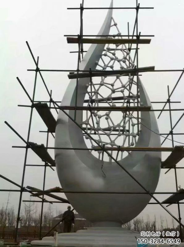 水滴雕塑生產(chǎn)，景區(qū)案例，景觀不銹鋼水滴雕塑優(yōu)選